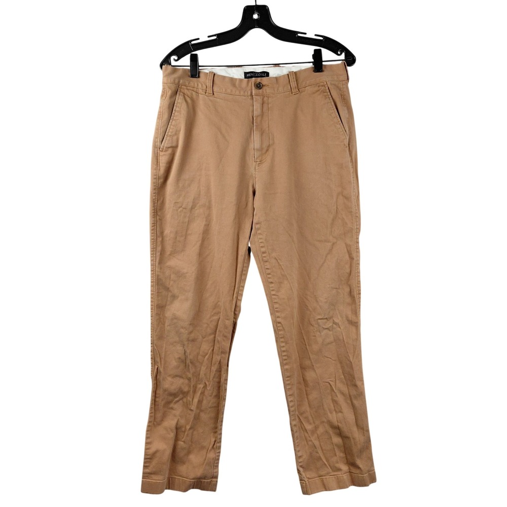 J.Crew Mercantile Flex Athletic Fit Chinos‎ Tan Khaki Pants Mens 33x30